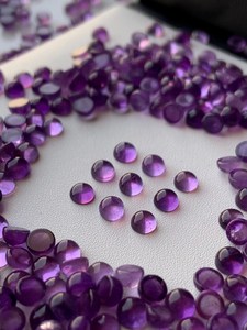 พลอยอเมทิสต์ประกายตามธรรมชาติขนาด3มม. ถึง12มม. ทุกขนาดตัดทรงวงรีสีทองอุปกรณ์สำหรับช่าง - Product Image 4