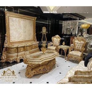 Support d'unité de télévision sculpté de Style classique avec rangement Support de télévision Antique de Style français pour la maison Support de télévision en bois de teck classique pour la maison - Product Image 1