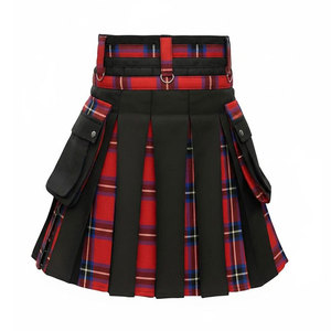 Kilt Hybride Moderne Homme Noir Écossais Royal Stewart Tartan Tablier Utilitaire 2026 – Meilleure Vente - Product Image 2