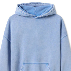 Wholesale OEM Custom 3D Embroidery Print Heavy Weight Oversized 500GSM Fleece Acid Wash Cotton <b>Winter</b> <b>Hoodies</b> for Men - Product Image 5