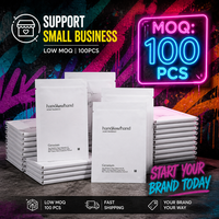 Faible MOQ 100 pièces, Sachet Doypack plat en Mylar blanc mat de qualité alimentaire avec logo personnalisé, Vente en gros