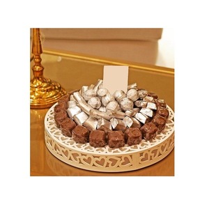 Vaisselle d'hôtel rotin plateau de service au chocolat design merveilleux vaisselle de table MOP chocolat servant essayer de fournisseurs en gros - Product Image 6