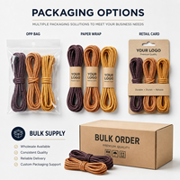 Lacets ronds tressés cirés en gros, classiques marron, beige, jaune pour chaussures habillées, décontractées et bottes OEM ODM Mingjia