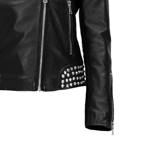 Chaqueta vaquera personalizada para mujer, chaqueta vaquera con tachuelas, ropa de calle para mujer 2023, chaqueta vaquera con tachuelas - Product Image 4