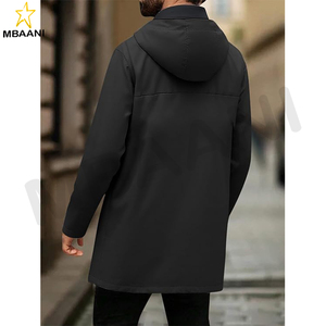 เสื้อแจ็คเก็ตกันลมแฟชั่นลำลองสำหรับผู้ชาย - เสื้อแจ็คเก็ตน้ำหนักเบาความยาวปานกลางพร้อมฮู้ดปรับได้และกระเป๋าขนาดใหญ่สองใบ - Product Image 6