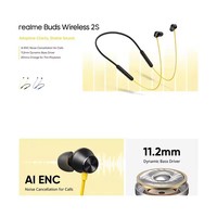 Écouteurs de jeu Realme Buds 2S originaux, faible latence de 88 ms, 22 heures d'autonomie, étanchéité IPX5, écouteurs sportifs à porter autour du cou