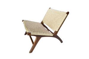 Chaise Longue de Ratán Natural Moderno y Ecológico Solobeat, Estructura de Madera Maciza para el Hogar, Hotel, Villa, Parque, Muebles de Sala de Estar - Product Image 3