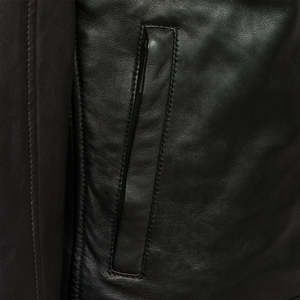 2025แจ็คเก็ตหนังแท้ผู้ชายสำหรับฤดูหนาว, เสื้อแจ็คเก็ตระบายอากาศได้ดีกันลมแห้งเร็วโลโก้ด้านหน้าสีพื้น - Product Image 5