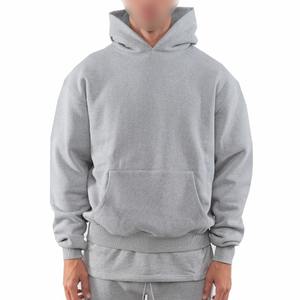 Sudadera de cuello redondo de lana de gran tamaño con logotipo personalizado para hombre, suéter de cuello falso liso personalizado, sudaderas con capucha de algodón con logotipo estampado - Product Image 2