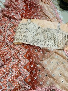 Élégant Fantaisie Pure Georgette Soie Sari Femmes Traditionnel Ethnique Belle Multi-Point Broderie Séquence Travail Vêtements De Mariage - Product Image 4