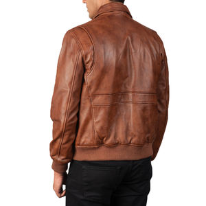 Chaqueta de Cuero para Hombre de Color Sólido, Estilo Casual, Chaqueta de Motociclista Elegante, Cómoda, Hecha en Pakistán, Chaqueta de Moda Personalizada para Hombre - Product Image 5