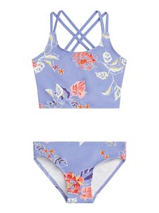 2026 Surf Girls Waverly UPF 50+ Solid Criss-Cross Tankini 2-<strong>Piece</strong> Swimsuit Spandex/Nylon <strong>Reese</strong> Purple 6 US - Product Image 1