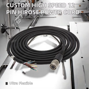 High Speed Sport IO <b>Cable</b> Industrial High Flexible 12 Pin Hirose <b>Camera</b> Trigger Power Cord HR10A-10P-12S IP65 - Product Image 2