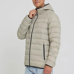 Vestes matelassées d'hiver chaudes pour hommes, personnalisables, avec col montant et logo frontal, vente en gros - Product Image 4