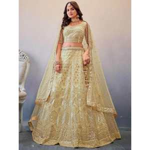 Magnifique pour la danse : Lehenga Choli en tulle à sequins et papillons, idéal pour les spectacles - Product Image 2