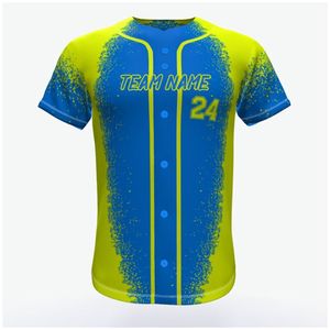 Último diseño de camiseta de béisbol, camiseta con botones, camiseta de sublimación de softbol con logotipo personalizado - Product Image 2