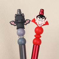 CHAUDE Halloween 3D Silicone Perle Citrouille Tête Grim Reaper Château Focal Perles pour la Fabrication de Bijoux DIY Stylo Porte-clés Accessoires
