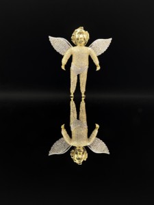 Pendentif personnalisé chrétien classique hip-hop en alliage plaqué argent avec diamants CZ - Product Image 2