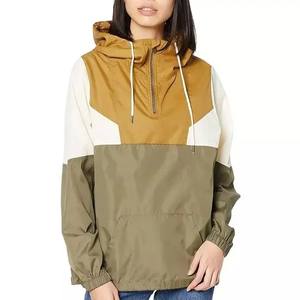 Chaqueta cortavientos de bloque de color para hombre, abrigo ligero impermeable con capucha para exteriores - Product Image 4