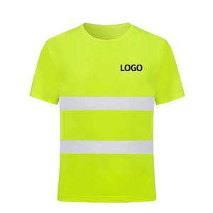Chemises réfléchissantes Réflecteur Travail Réfléchissant Sécurité Hi Vis Travail T-shirt Hommes Chemises Hi Vis Haute Visibilité Manches Courtes - Product Image 1