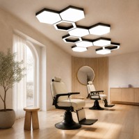 Plafonnier LED modulaire hexagonal pour salon de coiffure commercial