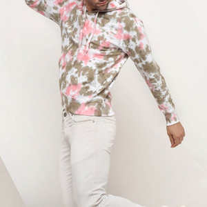 เสื้อฮู้ดดี้ผู้ชายไซส์ใหญ่ขายดี ผลิตตามสั่ง MOQ ต่ำ เสื้อฮู้ดดี้ผู้ชายแบรนด์ส่วนตัว เสื้อฮู้ดดี้ลายมัดย้อมแบบซับลิเมชั่น - Product Image 5