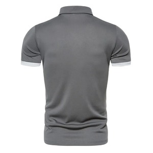 2023 nuevo top para hombres para Comercio exterior casual color sólido manga corta polos de temporada para hombres - Product Image 2