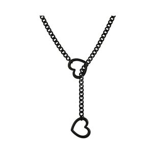 Creative Black Color Stainless Steel Couples Necklace Super One <b>Heart</b> Pendant Necklaces for Couple Jewelry - Product Image 5