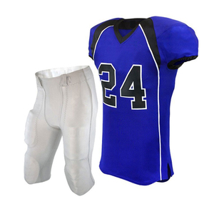 Ensemble d'uniformes de football américain personnalisés pour adultes, uniformes en sergé grande taille à col en V - Product Image 5