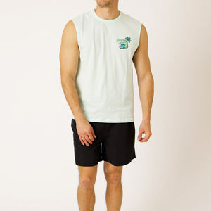 Camiseta sin Mangas Casual para Hombre, Ligera, Transpirable, de Secado Rápido, Ecológica, con Protección UV, Tejido de Spandex/Algodón, Colores Personalizados - Product Image 5