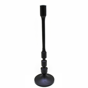 Soporte de vela de hierro decorativo antiguo, portavelas de Color negro mate para decoración del hogar y la boda, hecho a mano - Product Image 3