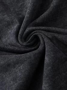 T-shirt vintage pour homme en coton 100% tricoté, coupe oversize, effet délavé, imprimé, style streetwear, avec graphisme personnalisé et couleur noire - Product Image 2