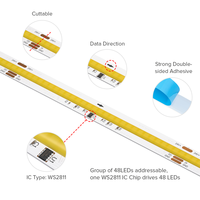 DC24V CCT WS2811 IC Тип 576 светодиодов/m RA 90 высокая плотность настраиваемый беговой гибкий COB светодиодные полосы