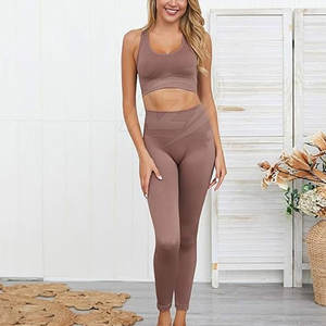 Ensemble de yoga pour femmes de nouveau style personnalisable Gym Fitness Wear Solid Pattern Plus Size Concevez votre propre! À vendre - Product Image 5