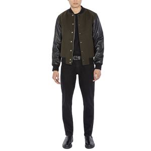 Chaqueta Varsity de Invierno para Hombre, de Lana Gruesa y Lona, de Alta Calidad y Superventas, con Cuello Alto, Logotipo Frontal, Estilo Vintage 2026 - Product Image 1