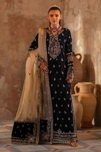 Traje de Vestir de Terciopelo de Invierno de 3 Piezas, Ligero y de Alta Calidad, Sin Costuras, Nuevo, Salwar Kameez Pakistaní Indio para Mujer - Product Image 5