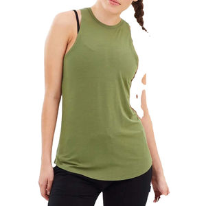 เสื้อกล้ามออกกำลังกายผู้หญิง ผ้าสแปนเด็กซ์ผสมคอตตอน ระบายอากาศได้ดี ทรงเข้ารูป แห้งเร็ว เหมาะสำหรับเล่นกีฬา ฝึกซ้อม และทำงาน  รับสกรีนโลโก้ - Product Image 4