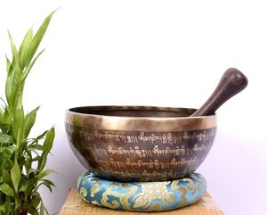 Brass <b>Musical</b> Bowl With Antique Carving Perfect For Traditional Religious Ceremonies Meditation Healing And Yoga Practices - Product Image 2