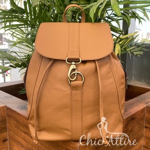 Mochila para estudiantes con cordón informal de cuero genuino de grano completo de alta calidad personalizada, mochilas escolares de piel de vaca de gran capacidad - Product Image 1