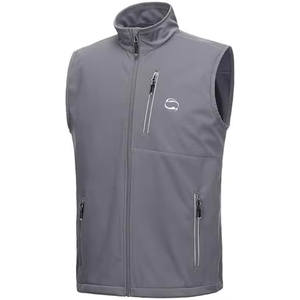 Veste softshell imperméable personnalisable pour hommes pour les sports d'hiver gilet sans manches décontracté pour voyage randonnée course Golf Logo - Product Image 5