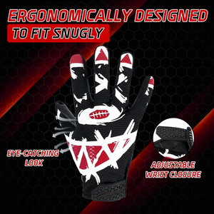 Logo personnalisé gants récepteur de football américain mode antidérapant silicone paume gants de sport poignée Performance équipe personnalisée - Product Image 3