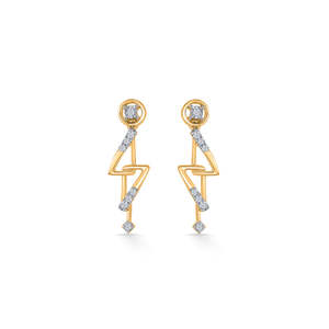 Boucles d'oreilles pendantes et boucles d'oreilles à clous Wonder Gold Diamond pour femmes - Product Image 2