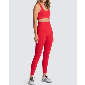Conjunto de Yoga sin costuras de secado rápido para mujer, Reversible Sujetador deportivo, mallas, camisetas deportivas transpirables, pantalones, patrón sólido XS - Product Image 5