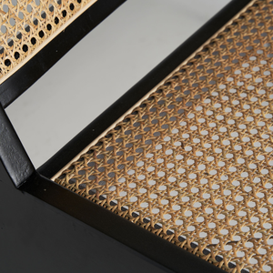 Maven Wooden <b>Lounge</b> <b>Chair</b> with Rattan Backrest Tropical Design Eco-Friendly Modern <b>Indoor</b> Living Room Accent <b>Chair</b> - Product Image 5