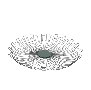Panier de rangement moderne en métal de qualité supérieure en argent, centre de table design fruits et décoration intérieure au prix de gros - Product Image 1