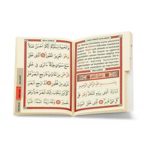 038-Libro Yasin-i Sharif de bolsillo tamaño 41 con pronunciación árabe-turca y traducción al turco, cubierta de cartón, 9.5x13cm - Product Image 6