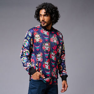 เสื้อแจ็กเก็ตบอมเบอร์สำหรับผู้ชายผ้าแคนวาสสำหรับผู้ชายผ้าโพลีเอสเตอร์แบบสตรีทใส่กลับด้านได้100% ออกแบบได้ตามที่ต้องการ - Product Image 5