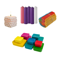 Cera de Abeja Natural de Lujo en Más de 30 Colores para Hacer Velas - Velas Artísticas para Bodas, Diwali, Halloween, Forma Personalizable, Impresión Tipográfica