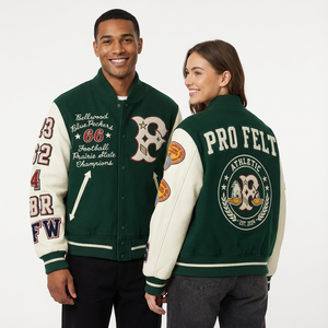 Veste de baseball unisexe en chenille brodée personnalisée, style streetwear, veste universitaire, veste de baseball pour homme - Product Image 5