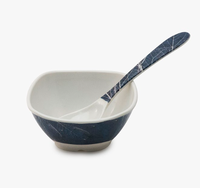 Service de table en mélamine Bataniya de haute qualité, 4 pièces, anti-taches, triple revêtement, résistant aux bris